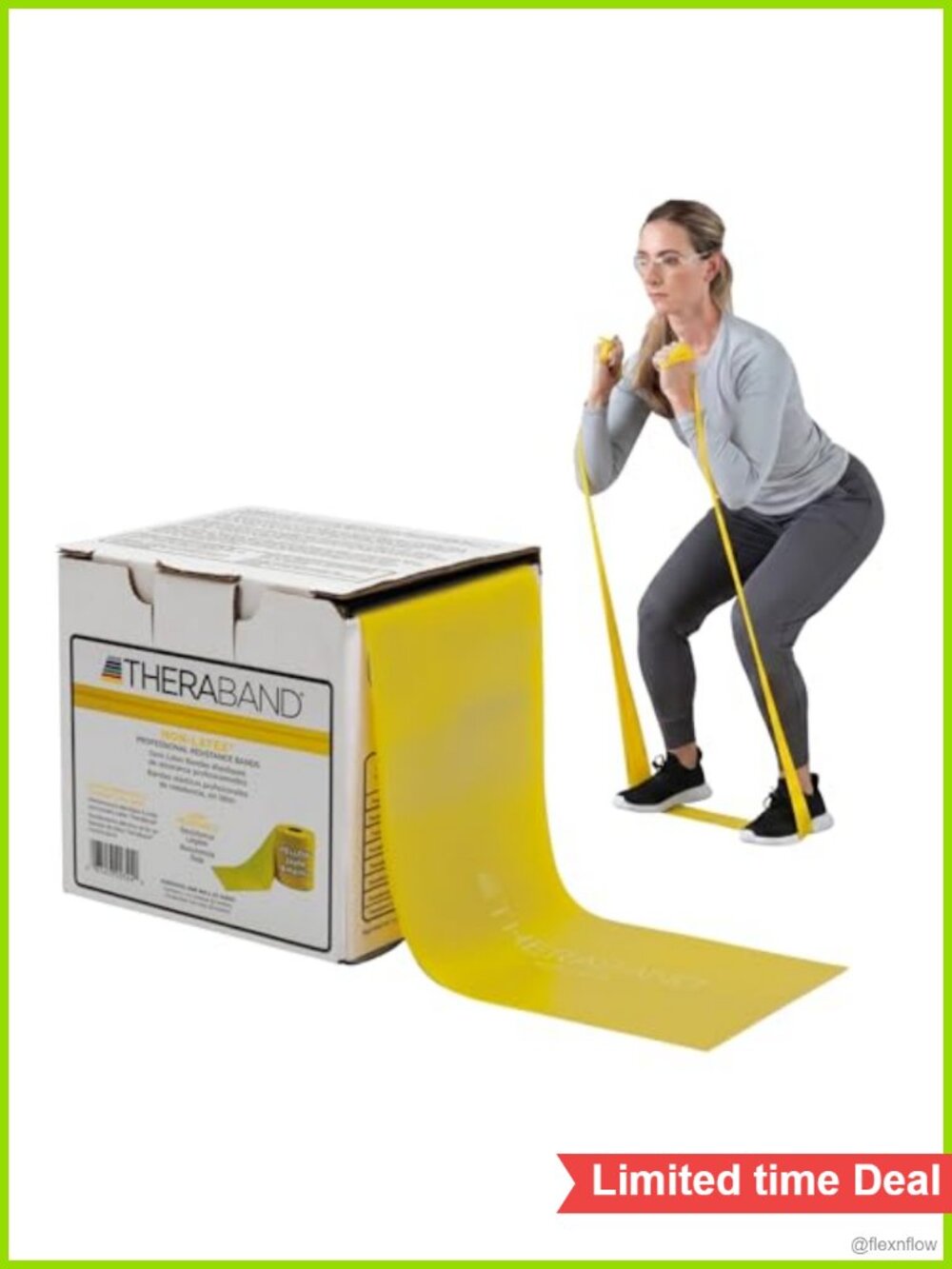 Resistance Band 25 Yard Roll 4 inch Wide Non-Latex Light 3lbs Exercise Therapy